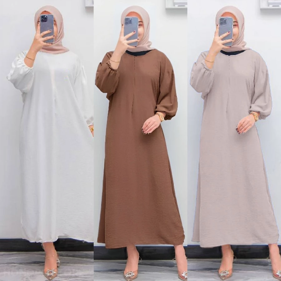 Fathia Dress Lengan 3/4 7/8 LD120 Bahan Crinkle airflow